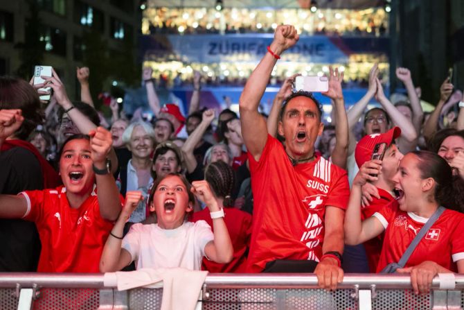 Schweiz Fussball Public Viewing