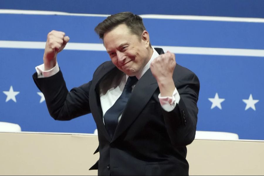 Elon Musk bei der Vereidigungszeremonie von Donald Trump am 20. Januar 2025.