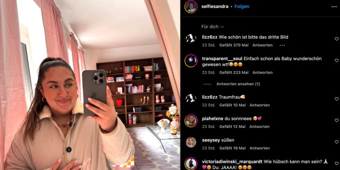 Selfiesandra hat über 20 Kilo abgenommen. selfiesandra