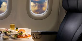 Essen im Flugzeug