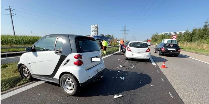 Auffahrkollisionen auf A1.