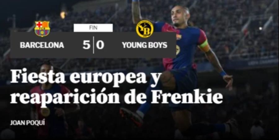 Mundo Deportivo schreibt von einem «europäischen Fest».