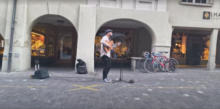 Strassenmusiker in Bern