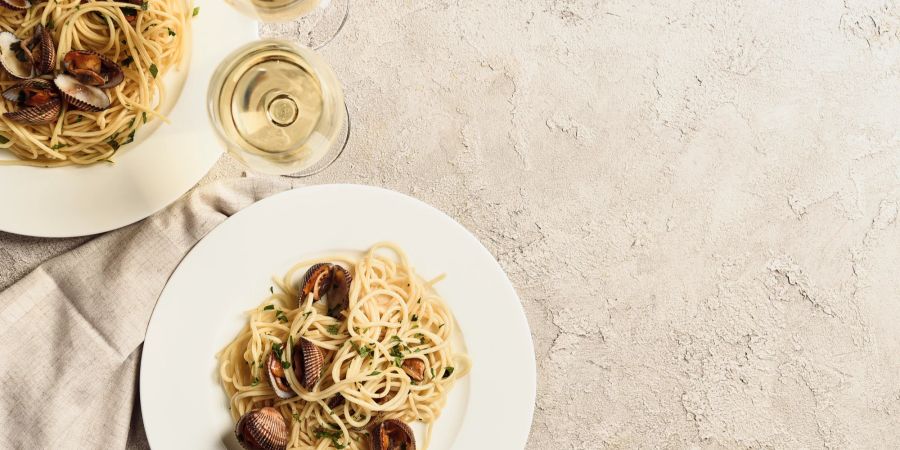 Pasta Vongole mit Weisswein