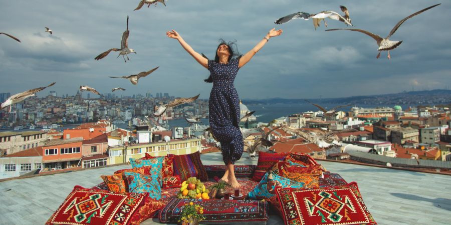 Frau in Istanbul
