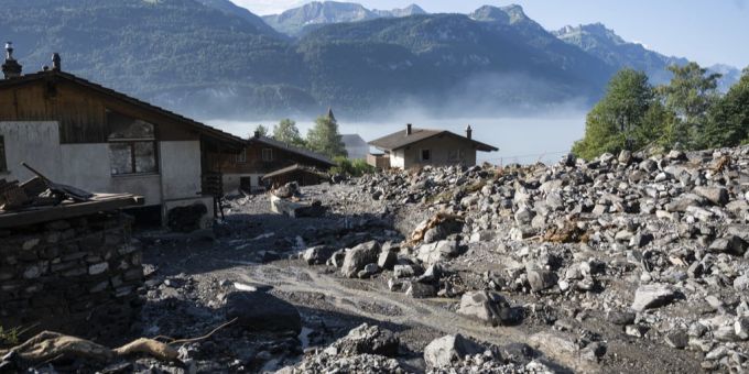 Brienz am Tag nach den Unwettern. (Archivbild) Brienz