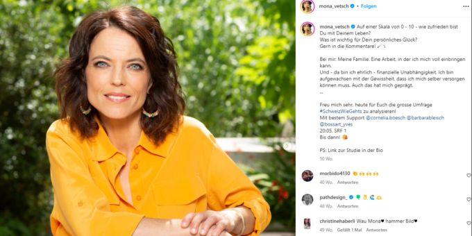 Mona Vetsch spricht über ihre erfolgreiche Karriere. Mona Vetsch