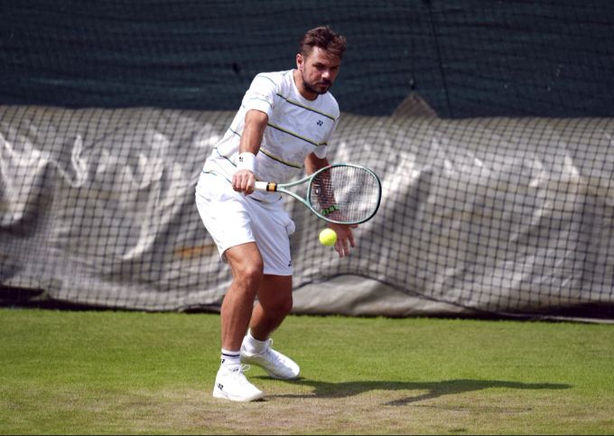Stan Wawrinka beim Rasen-Training vor Wimbledon. Stan Wawrinka