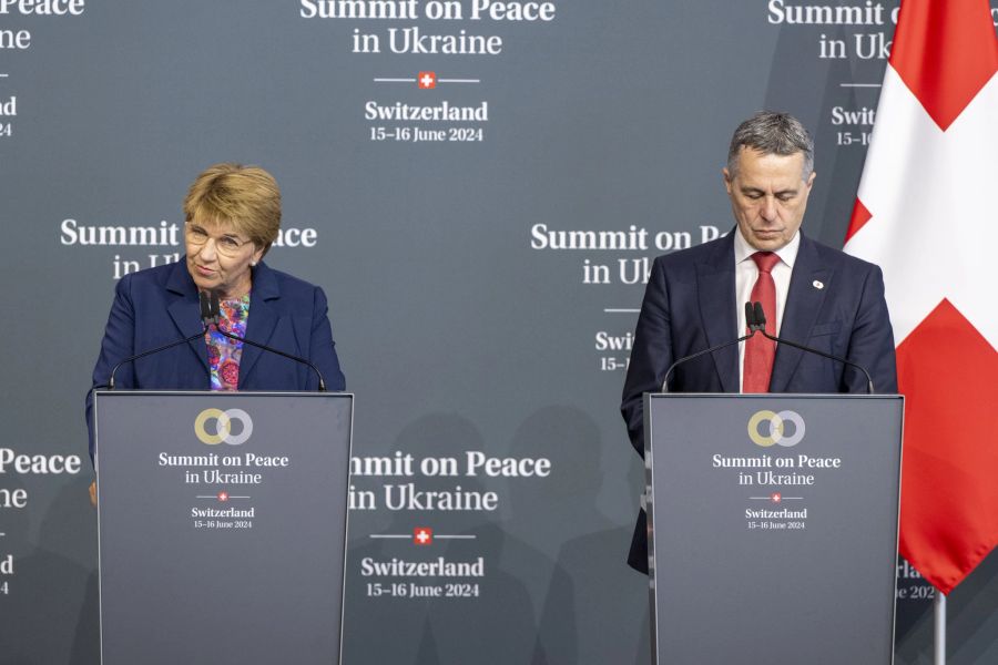 Viola Amherd und Ignazio Cassis luden am Wochenende zur Ukraine-Konferenz auf den Bürgenstock ein.