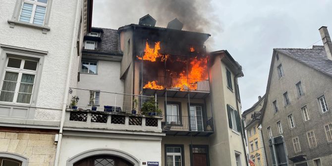 Brand in Altstadt