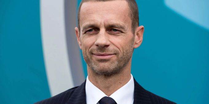 Der Präsident der Europäischen Fussball-Union (UEFA): Aleksander Ceferin. Der Präsident der Europäischen Fussball-Union (UEFA): Aleksander Ceferin.