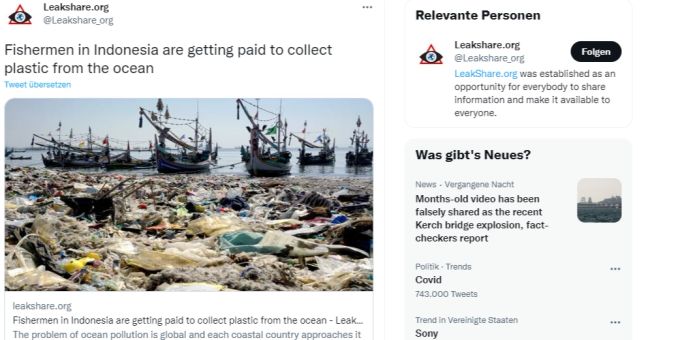 Perahu nelayan adalah sampah