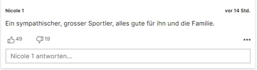 Für Nicola 1 war Fedi ein sympathischer, grosser Sportler.