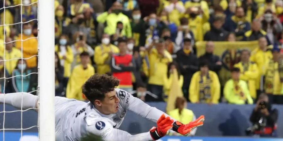 Chelsea-Torhüter Kepa Arrizabalaga glänzte im Elfmeterschiessen. Foto: Peter Morrison/AP/dpa
