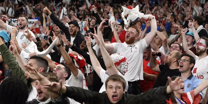 Das Wembley steht am Mittwoch nach dem Halbfinal-Sieg von England an der Euro 2020 Kopf. Euro 2020