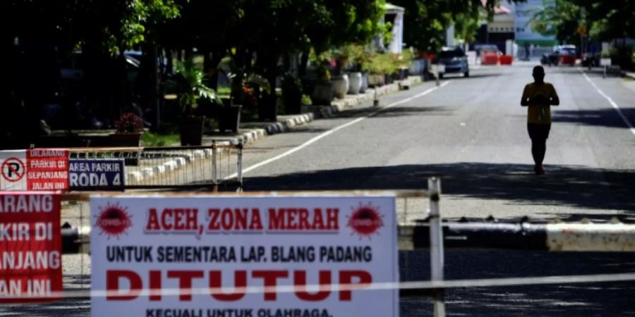 Absperrung in Banda Aceh