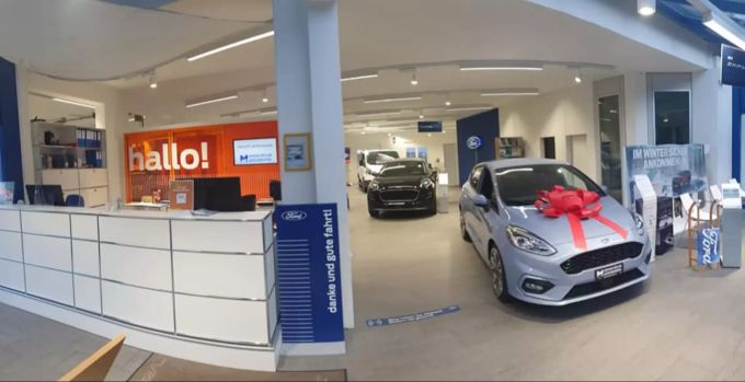 Der Empfangsbereich der Ford Garage Wehntal. Ford Garage Wehntal
