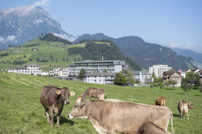 Das Nidwalder Kantonsspital in Stans steht wegen des Coronavirus unter Druck. Kantonsspital Nidwalden