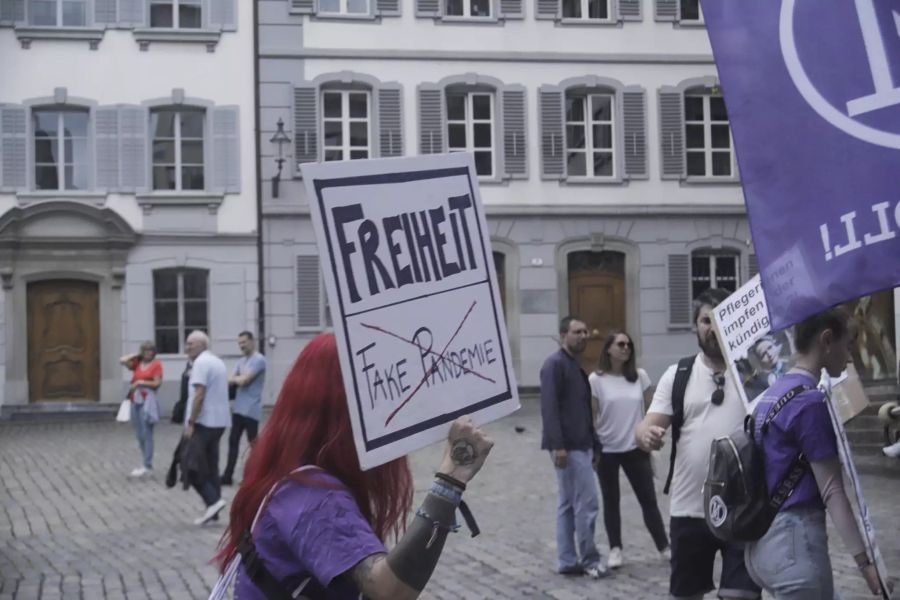 Demonstranten heute in Luzern.