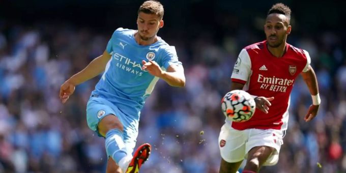 Manchester City verlängerte den Vertrag von Ruben Dias (l). Foto: Nick Potts/PA Wire/dpa Manchester City verlängerte den Vertrag von Ruben Dias (l). Foto: Nick Potts/PA Wire/dpa