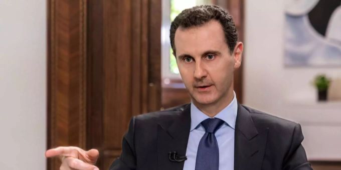 Bashar al-Assad in einem Interview mit einem russischen TV-Sender. (Archivbild) syrien