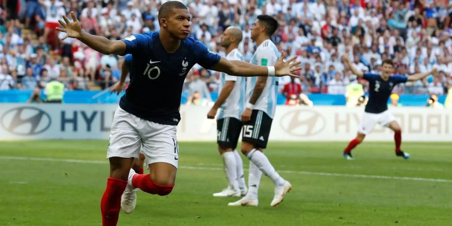 War beim 4:3-Achtelfinalsieg gegen Argentinien der gefeierte Mann: Kylian Mbappé.