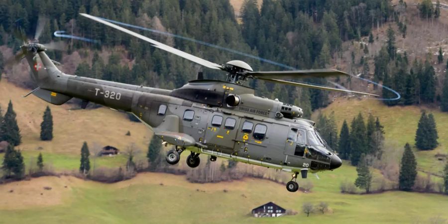 Ein Super Puma der Schweizer Luftwaffe.