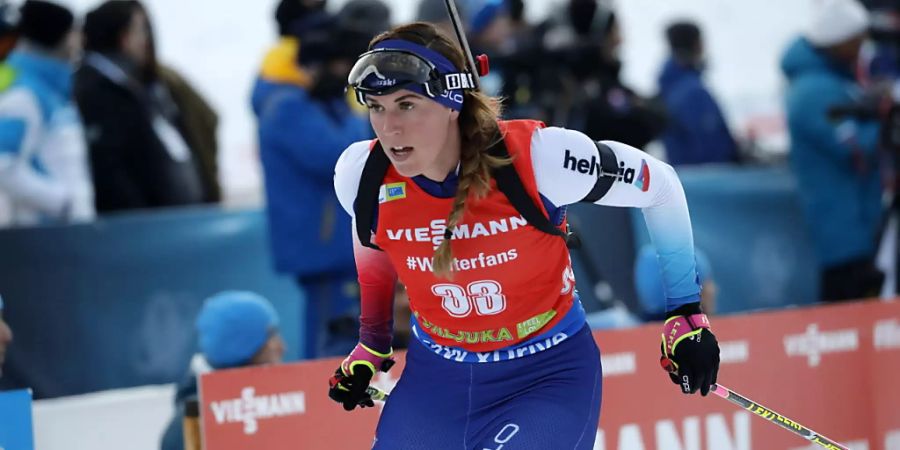 Lena Häcki war beim 5. Platz der Schweizerinnen im kanadischen Canmore die Schlussläuferin