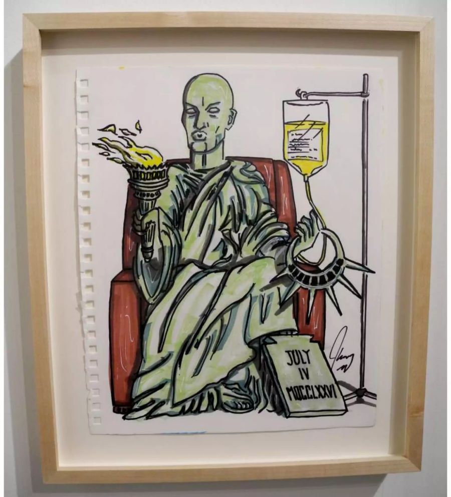 Die Arbeit «Stage 4 America» Kunstmesse Affordable Art Fair in New York.