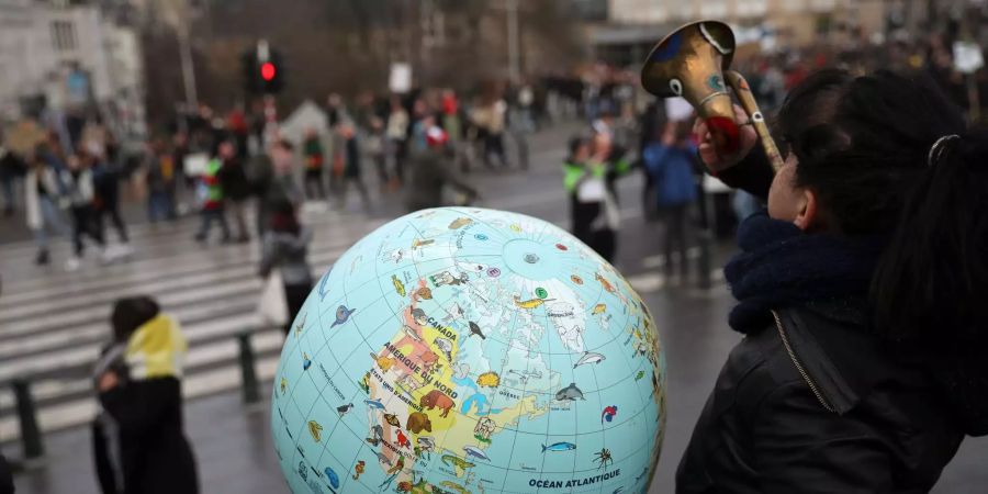 Schüler demonstrieren in Belgien für mehr Klimaschutz.