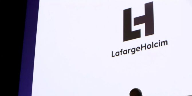 Das Logo vom Zementkonzern LafargeHolcim.