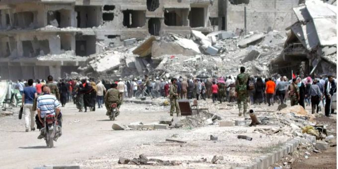 Damaskaus ist durch den Syrien-Konflikt gezeichnet. Damaskaus ist durch den Syrien-Konflikt gezeichnet.