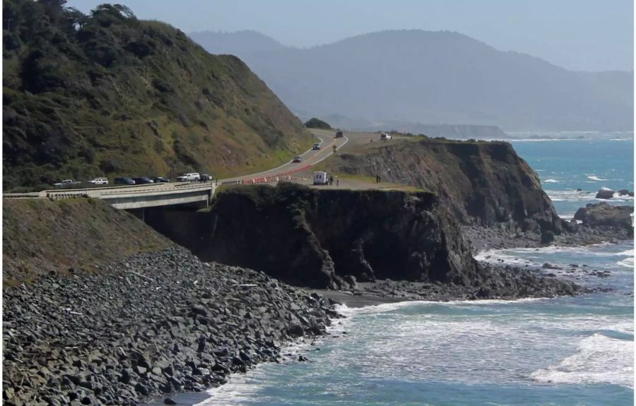 Hier entlang des Highway 1 in Nordkalifornien passierte der schreckliche Unfall.