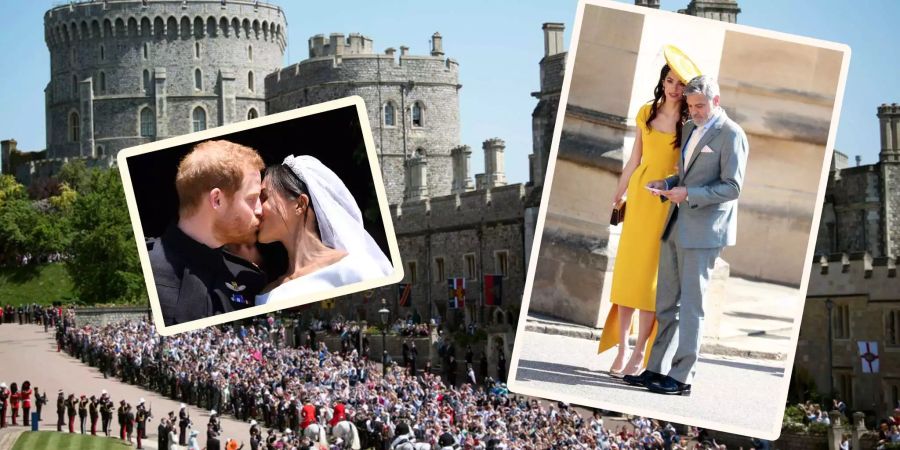 Am Samstag standen ganz klar Meghan und Prinz Harry im Mittelpunkt. George Clooney und seine Frau hatten das Nachsehen.