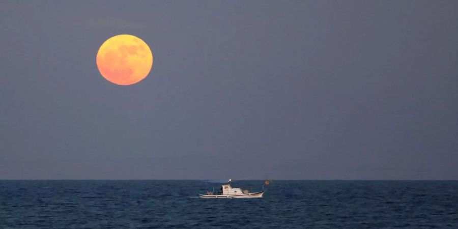 In Zypern war der spezielle Vollmond sehr gut zu beobachten.