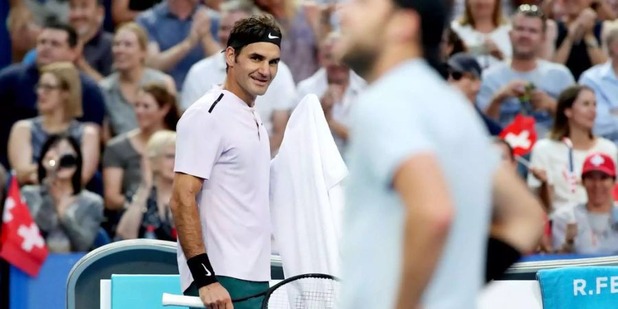 Roger Federer zeigte Jack Sock den Meister.