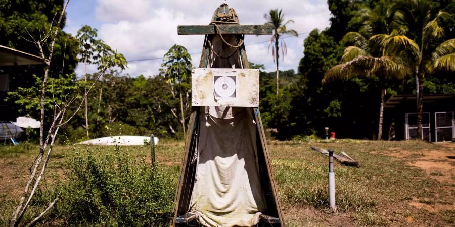 Ein Schiessstand der französischen Armee in Guayana.