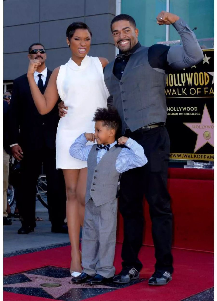 Jennifer Hudson mit ihrem Ex-Verlobten David Otunga und dem Sohn David Jr.