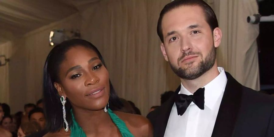 Serena Williams mit ihrem frischgebackenen Ehemann Alexis Ohanian.