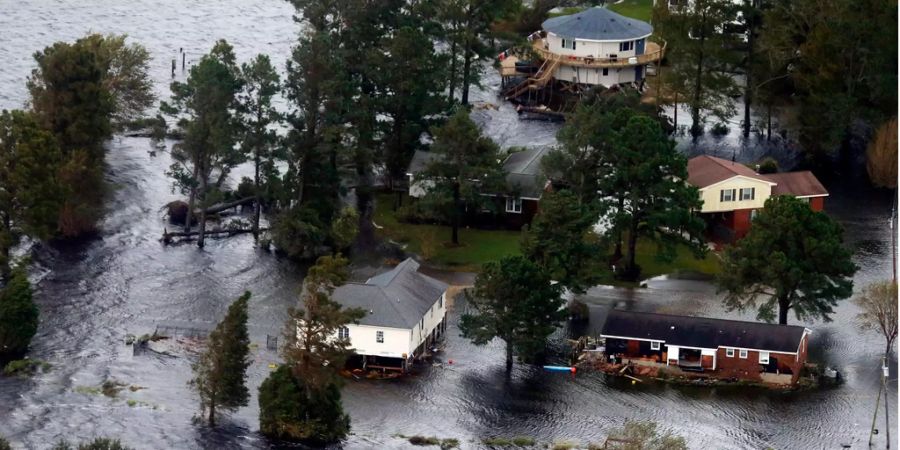 Zahlreiche Häuser und Strassen wurden nach dem Hurrikan «Florence» überflutet.