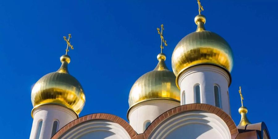 Eine orthodoxe Kirche in Moskau.