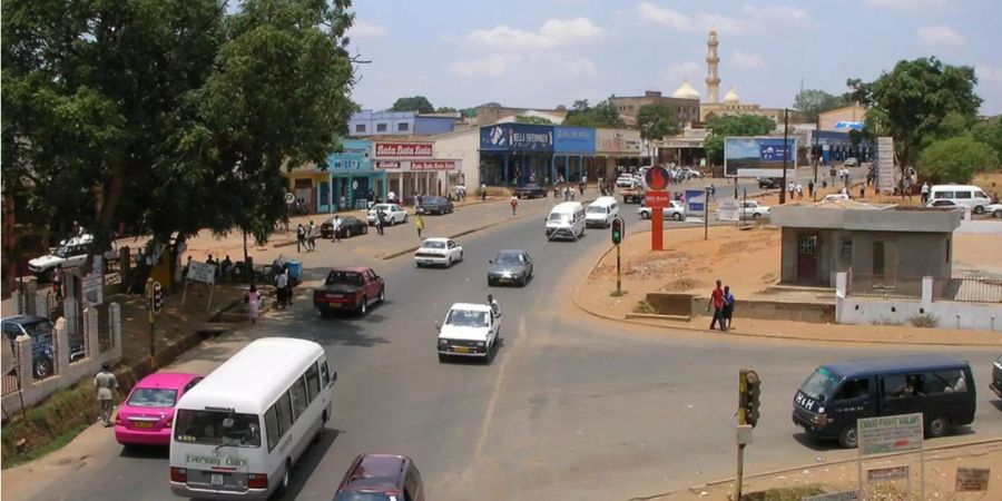 Ausblick auf die Strassen der Hauptstadt Malawis Lilongwe.