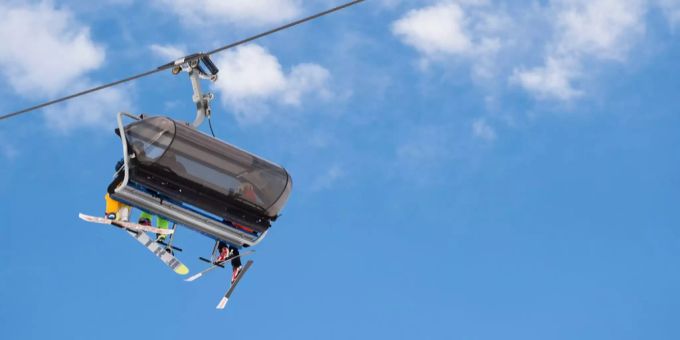 Ski Lift in Laax GR. Laax GR