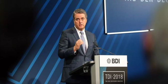 Roberto Azevêdo, WTO-Generaldirektor, spricht auf dem Tag der Deutschen Industrie in Berlin.