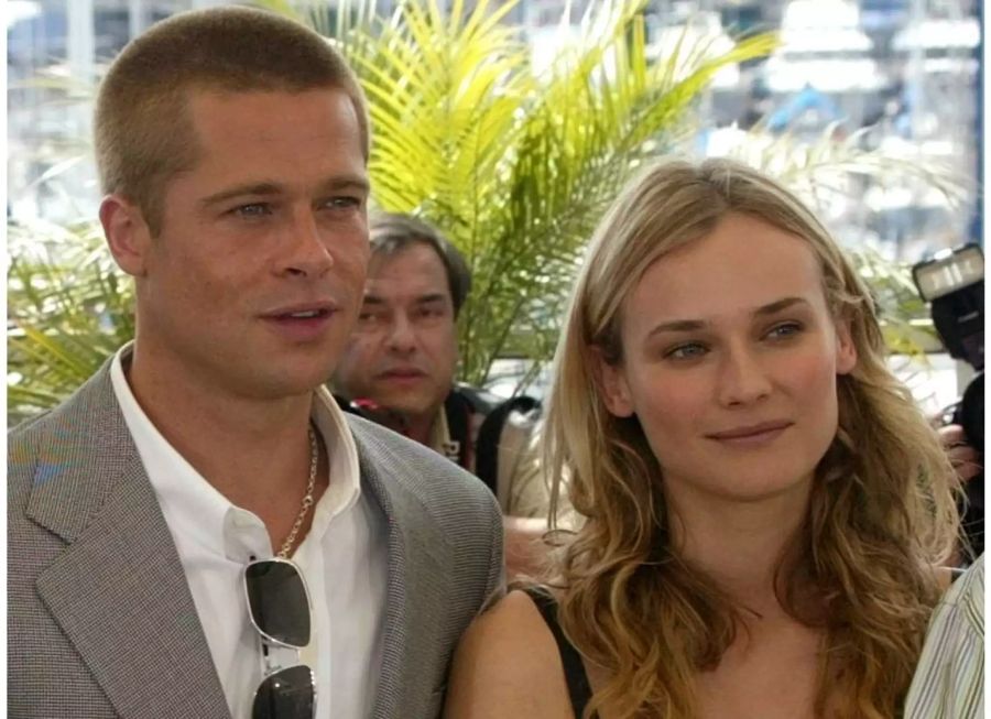 Diane Kruger und Brad Pitt 2004 am Filmfestival in Cannes.