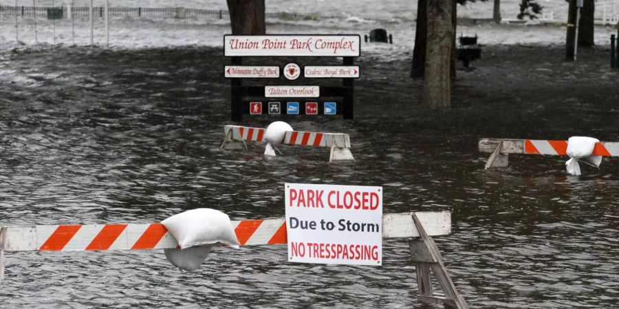 Der Union Point Park in der Stadt New Bern im US-Bundesstaat North Carolina steht unter Wasser, während sich Hurrikan «Florence» nähert.