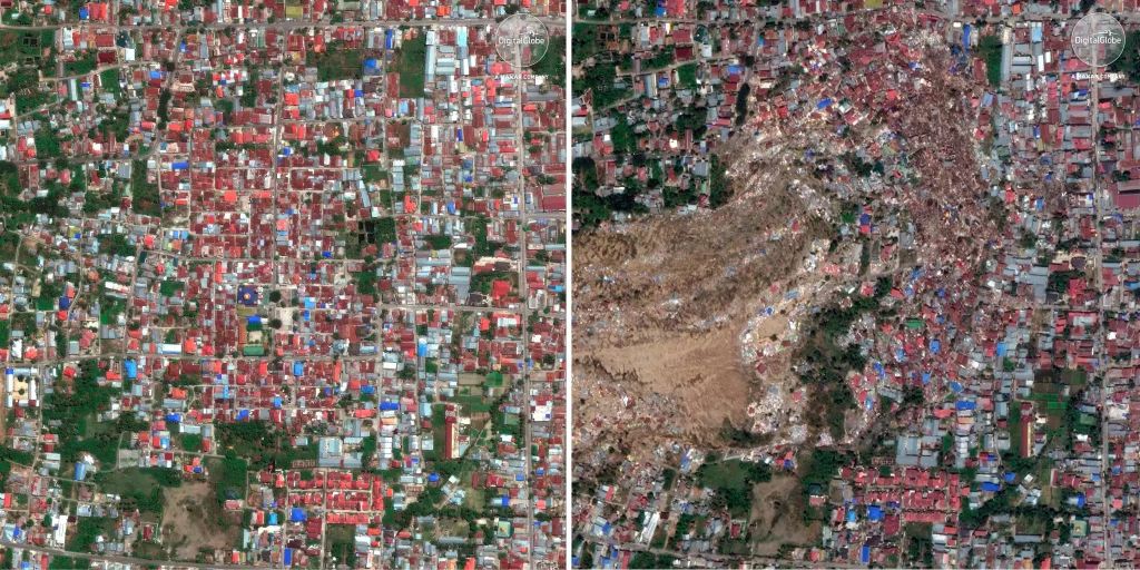 Indonesien Nach Dem Erdbeben Und Dem Tsunami