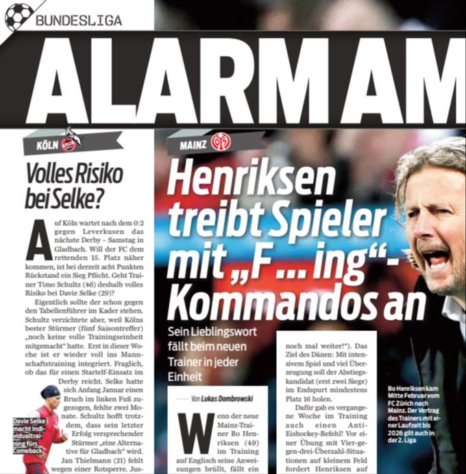 Bo Henriksen sorgt mit seinen «F***ing»-Kommandos für Schlagzeilen. Bo Henriksen