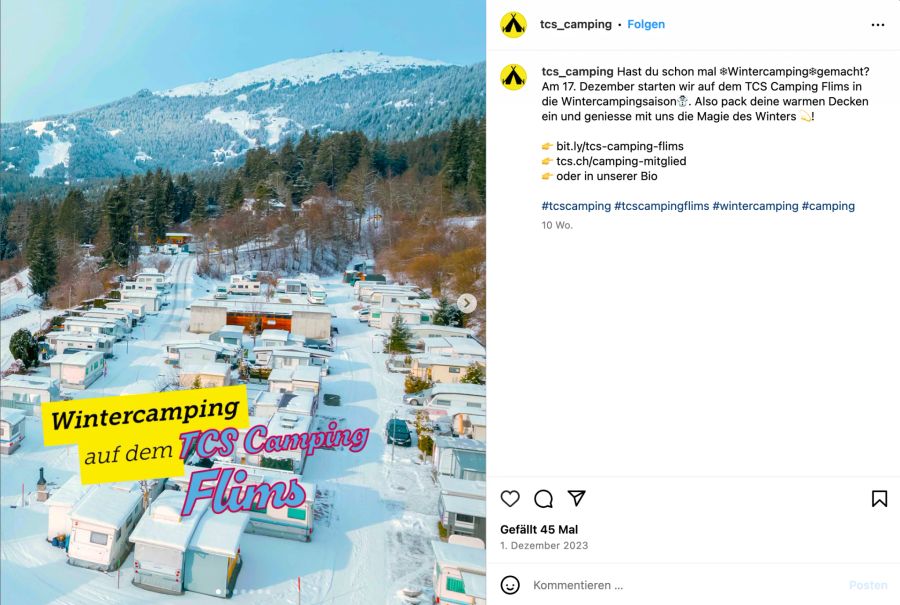 Instagram TCS Camping Flims