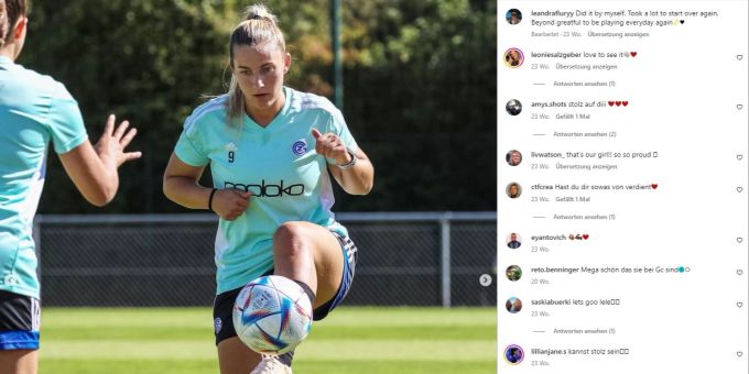 Leandra Flury im Training bei GC. Leandra Flury GC